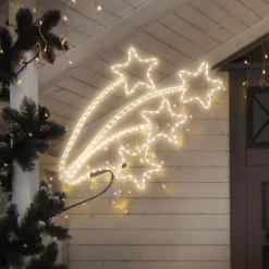 Nampook Verlichte Kerstfiguren^Vallende Sterren Lichtslang - 216 Lampjes - 6 Meter - 84 Cm