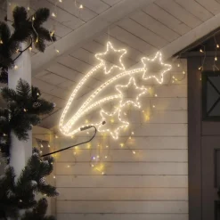 Nampook Verlichte Kerstfiguren^Vallende Sterren Lichtslang - 216 Lampjes - 6 Meter - 84 Cm