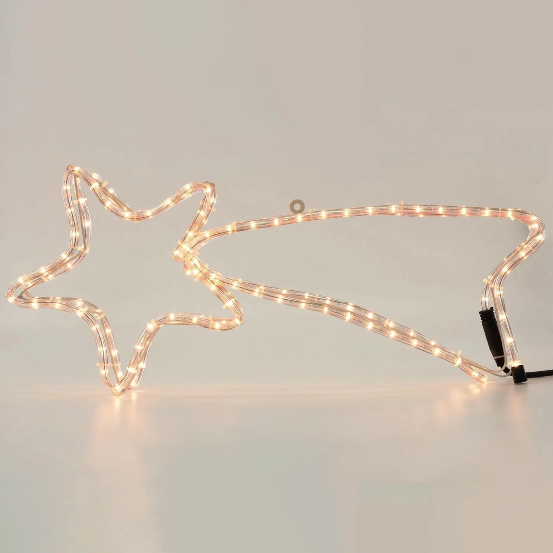 Nampook Verlichte Kerstfiguren^Vallende Sterren - Verlichte Ster - 144 Lampjes - 4M - Metalen Frame