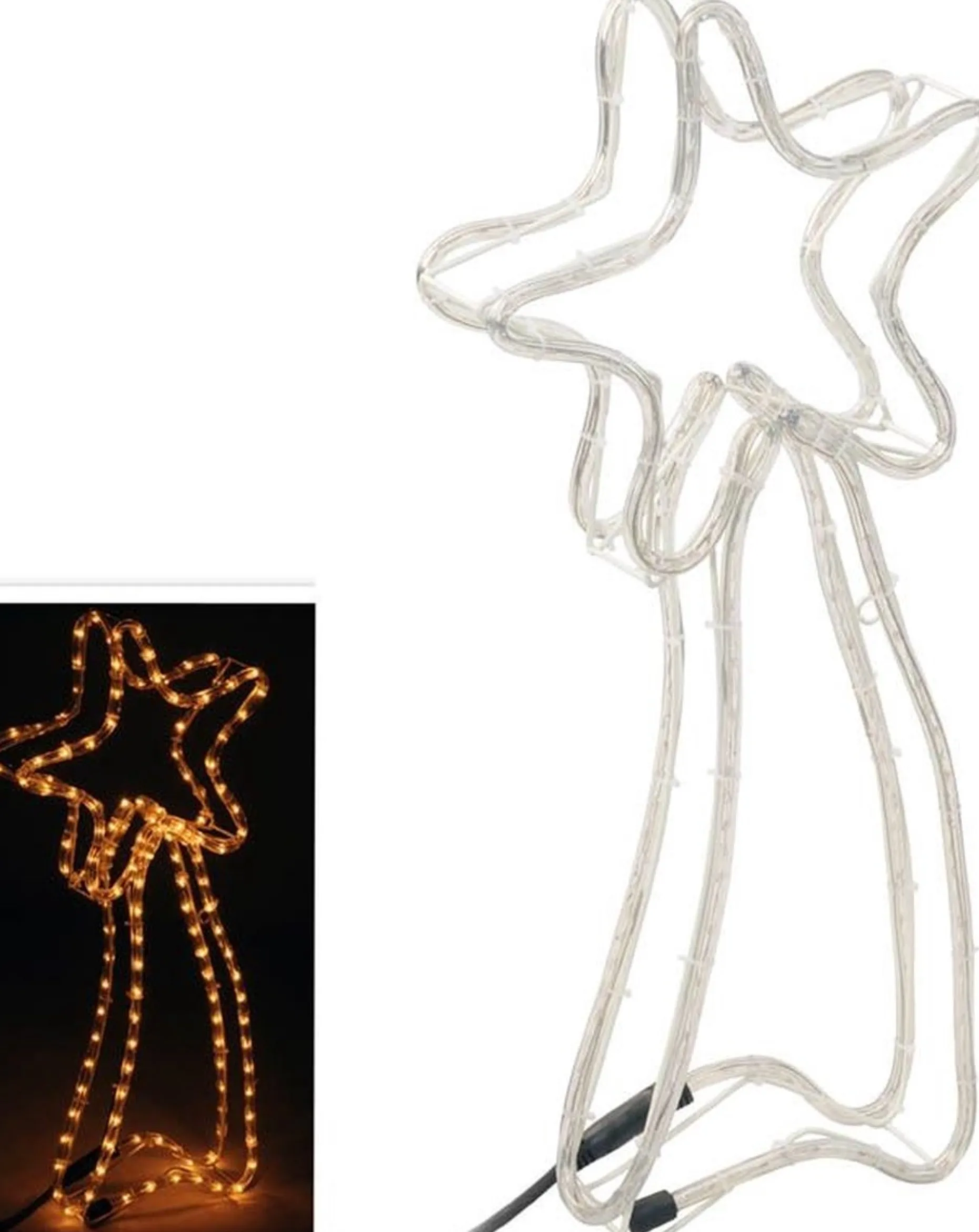 Nampook Verlichte Kerstfiguren^Vallende Sterren - Verlichte Ster - 144 Lampjes - 4M - Metalen Frame