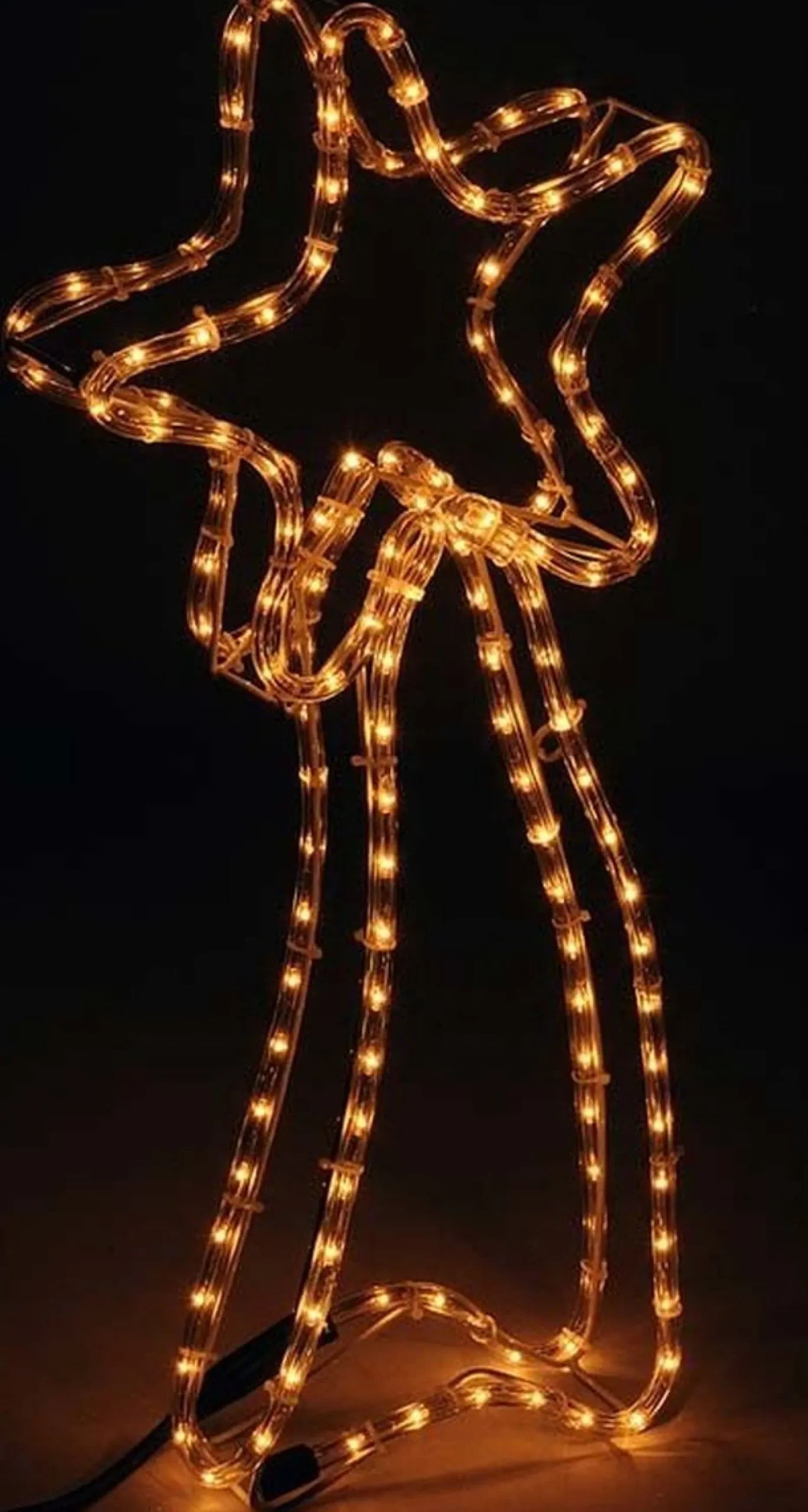 Nampook Verlichte Kerstfiguren^Vallende Sterren - Verlichte Ster - 144 Lampjes - 4M - Metalen Frame