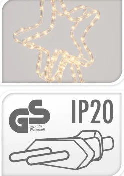 Nampook Verlichte Kerstfiguren^Vallende Sterren - Verlichte Ster - 144 Lampjes - 4M - Metalen Frame