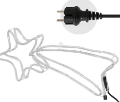 Nampook Verlichte Kerstfiguren^Vallende Sterren - Verlichte Ster - 144 Lampjes - 4M - Metalen Frame