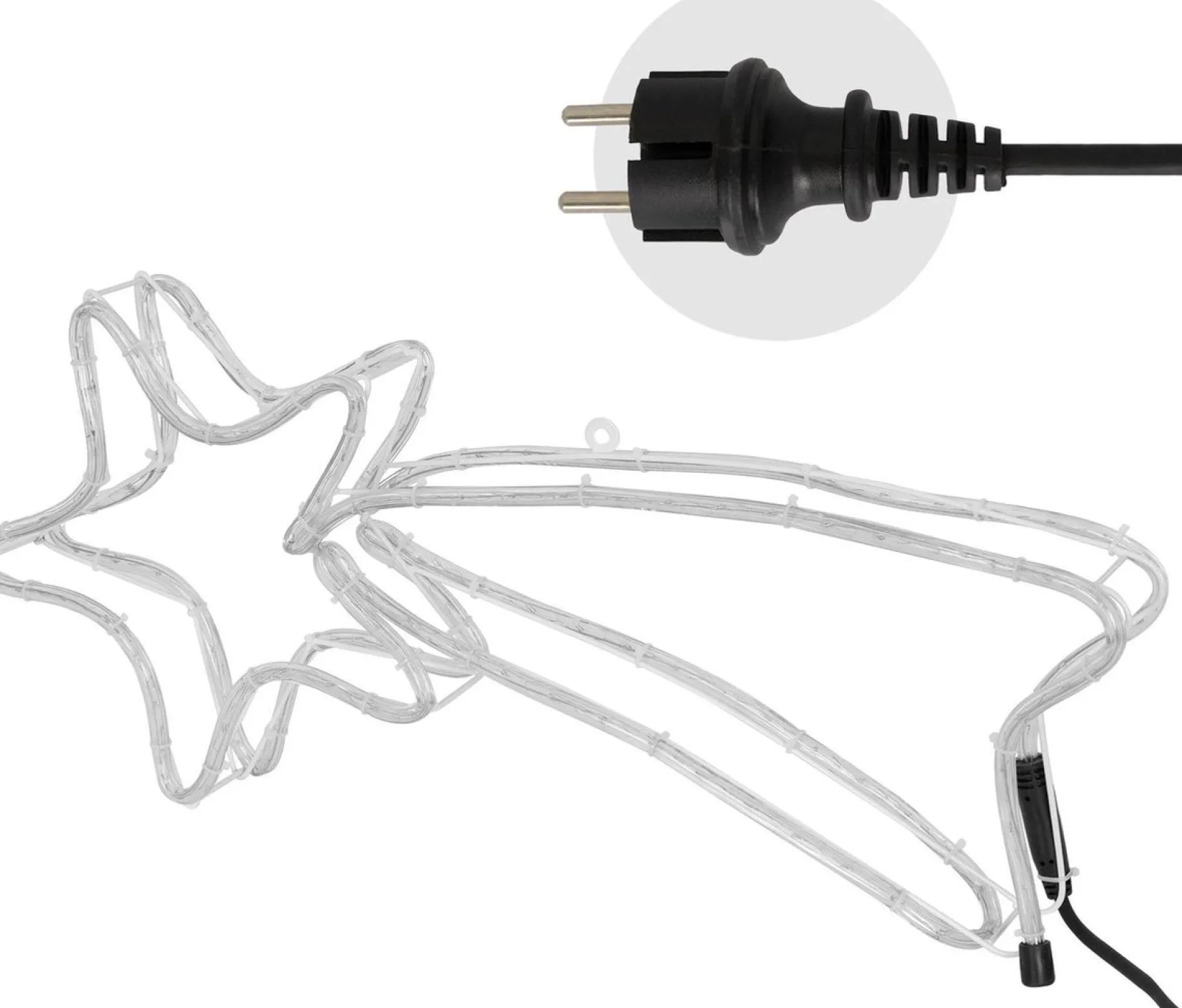 Nampook Verlichte Kerstfiguren^Vallende Sterren - Verlichte Ster - 144 Lampjes - 4M - Metalen Frame