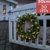 Star Trading Verlichte Kerstkrans "Calgary" 50Cm -Ook Geschikt Voor Buiten -Lichtkleur: Warm Wit -Met Stekker -Kerstdecoratie Flash Sale