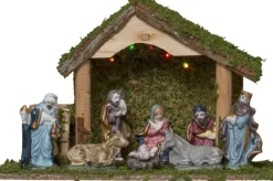 Feeric lights u0026 Christmas Verlichte Kerststal Met Beelden - L32 X B13 X H20 Cm - Op Batterij Hot