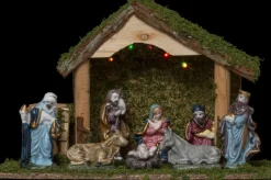 Feeric lights u0026 Christmas Verlichte Kerststal Met Beelden - L32 X B13 X H20 Cm - Op Batterij Hot
