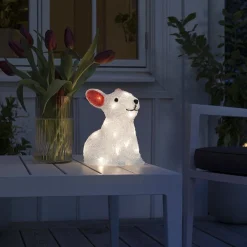Konst Smide Verlichte Kerstfiguren^Verlicht Kerstfiguur Voor Buiten - Konijn - 24 Leds - 22 Cm Hoog
