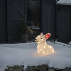Konst Smide Verlichte Kerstfiguren^Verlicht Kerstfiguur Voor Buiten - Konijn - 24 Leds - 22 Cm Hoog