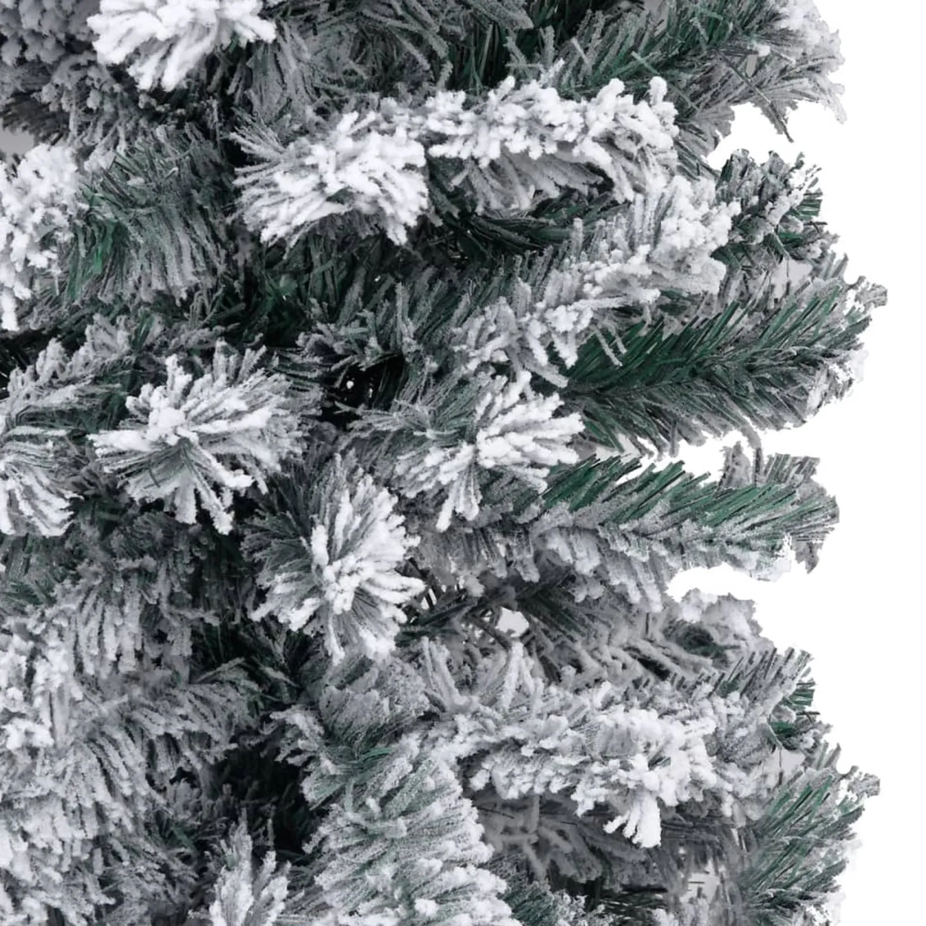 VidaLife Kunstkerstbomen^ Kerstboom Met Led's En Sneeuwvlokken Smal 150 Cm Pvc Groen