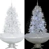 VidaLife Kunstkerstbomen^ Kerstboom Sneeuwend Met Paraplubasis 170 Cm Wit