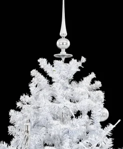 VidaLife Kunstkerstbomen^ Kerstboom Sneeuwend Met Paraplubasis 170 Cm Wit