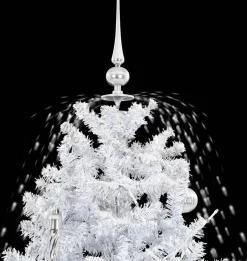 VidaLife Kunstkerstbomen^ Kerstboom Sneeuwend Met Paraplubasis 170 Cm Wit