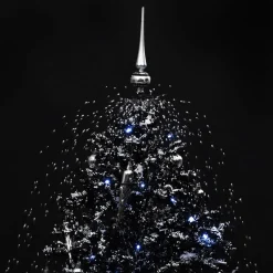 VidaLife Kunstkerstbomen^ Kerstboom Sneeuwend Met Paraplubasis 190 Cm Pvc Zwart