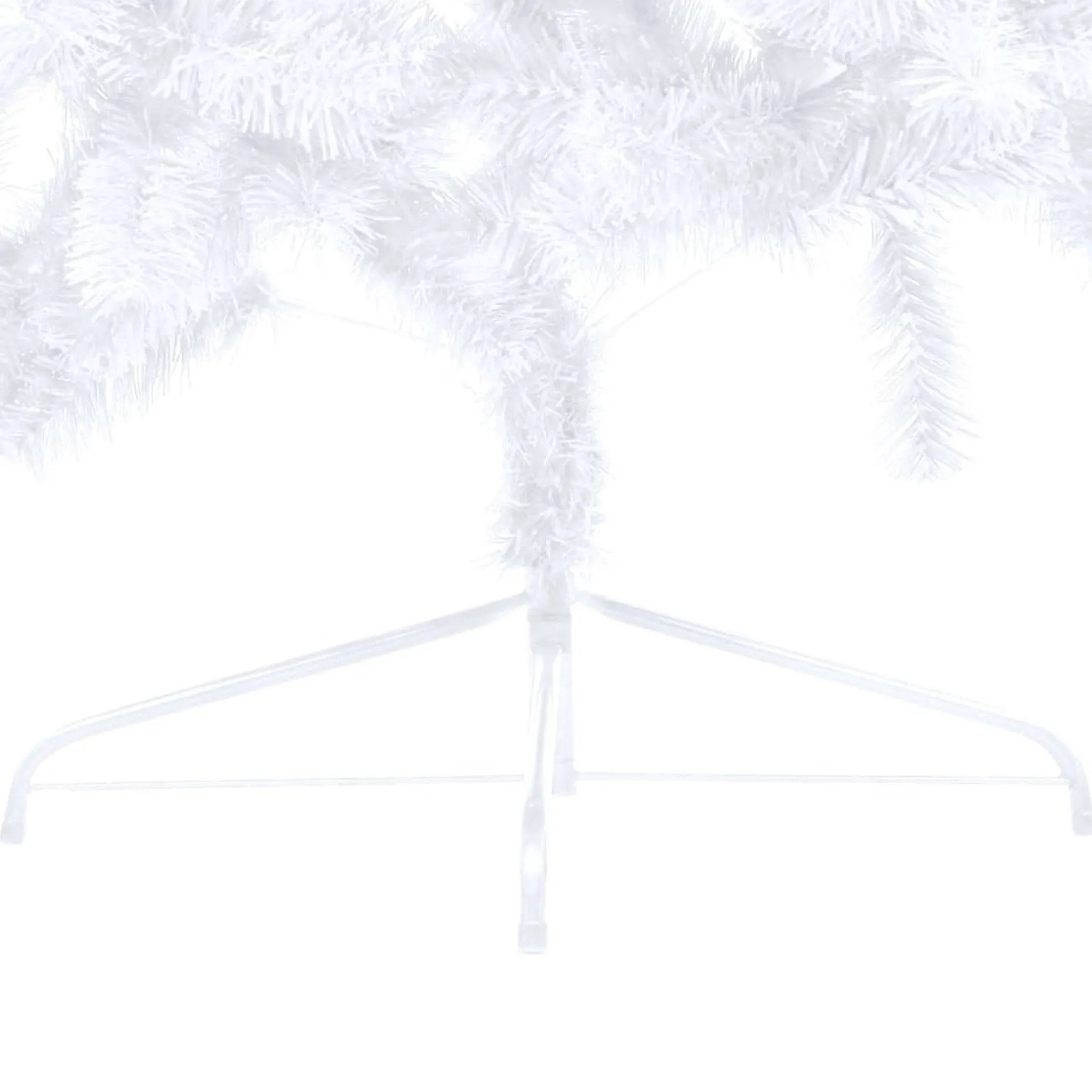 VidaLife Kunstkerstbomen^ Kunstkerstboom Half Met Led's En Kerstballen 180 Cm Wit