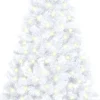VidaLife Kunstkerstbomen^ Kunstkerstboom Met Led's En Standaard Half 150 Cm Pvc Wit
