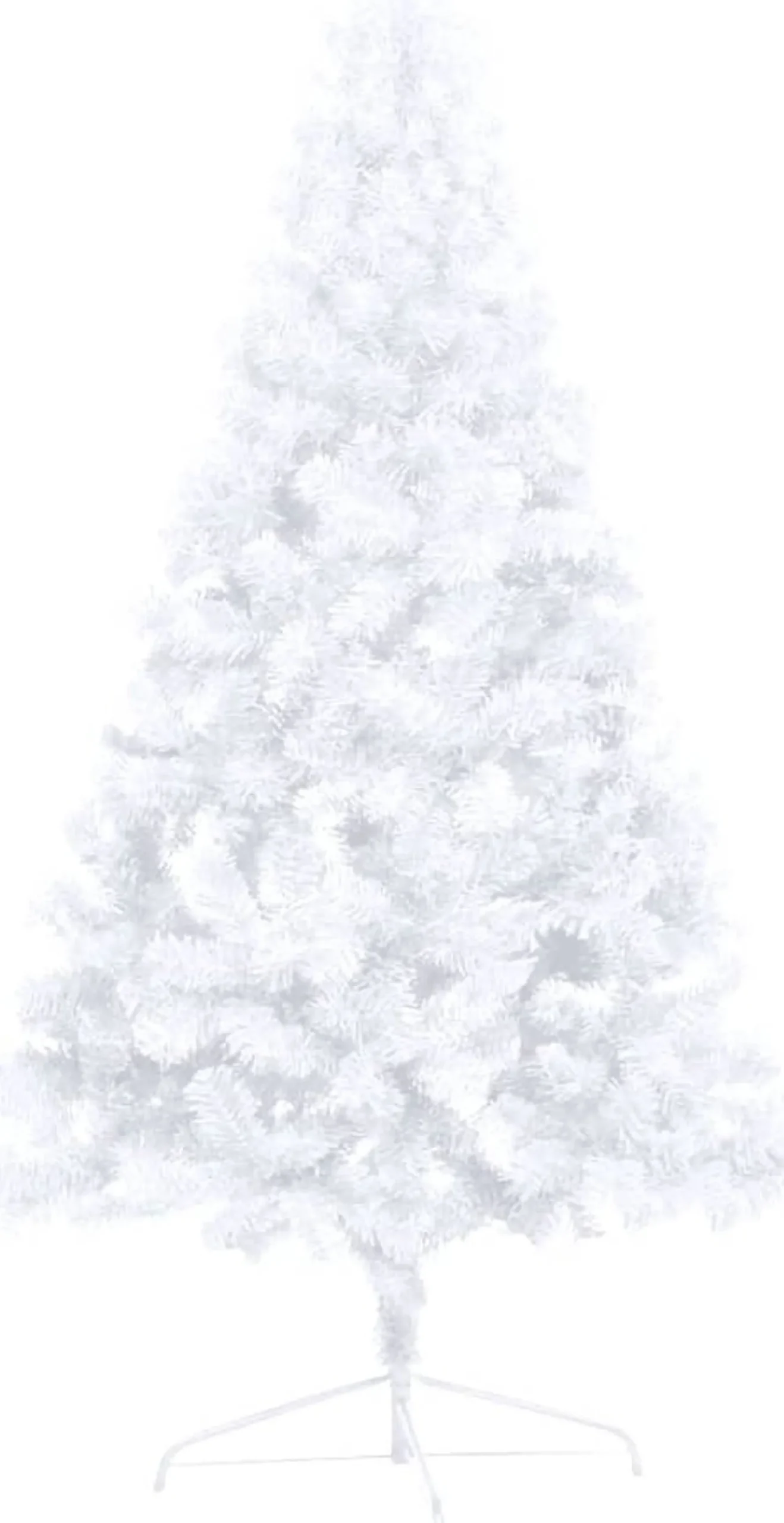 VidaLife Kunstkerstbomen^ Kunstkerstboom Met Led's En Standaard Half 150 Cm Pvc Wit