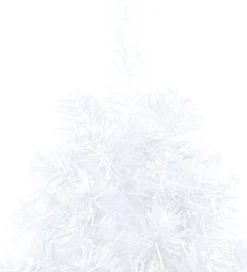 VidaLife Kunstkerstbomen^ Kunstkerstboom Met Led's En Standaard Half 150 Cm Pvc Wit