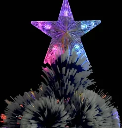VidaLife Kunstkerstbomen^ Kunstkerstboom Met Led 150 Cm Glasvezel Wit En Blauw