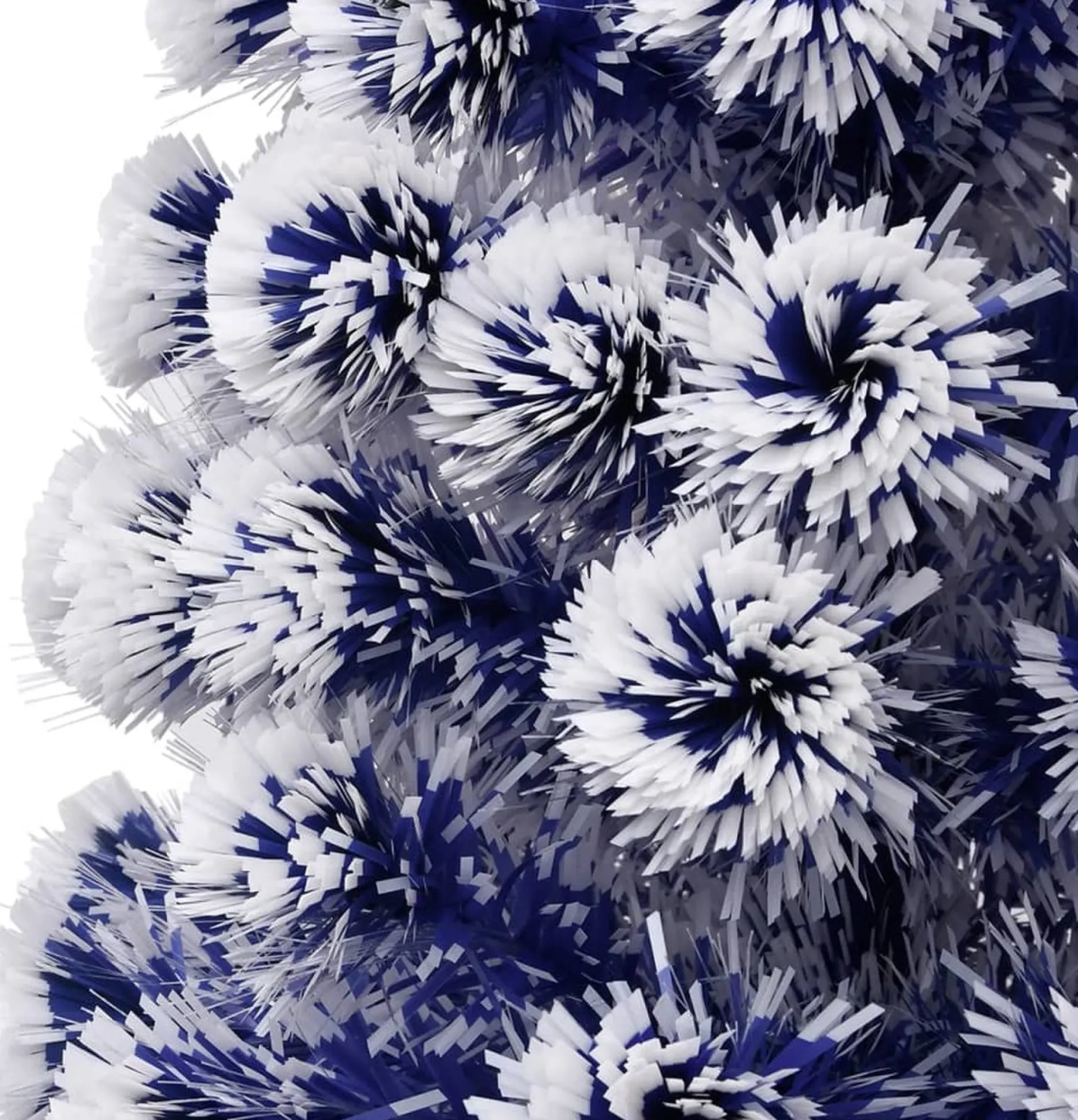 VidaLife Kunstkerstbomen^ Kunstkerstboom Met Led 150 Cm Glasvezel Wit En Blauw