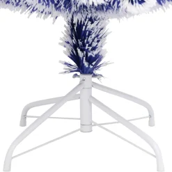 VidaLife Kunstkerstbomen^ Kunstkerstboom Met Led 150 Cm Glasvezel Wit En Blauw