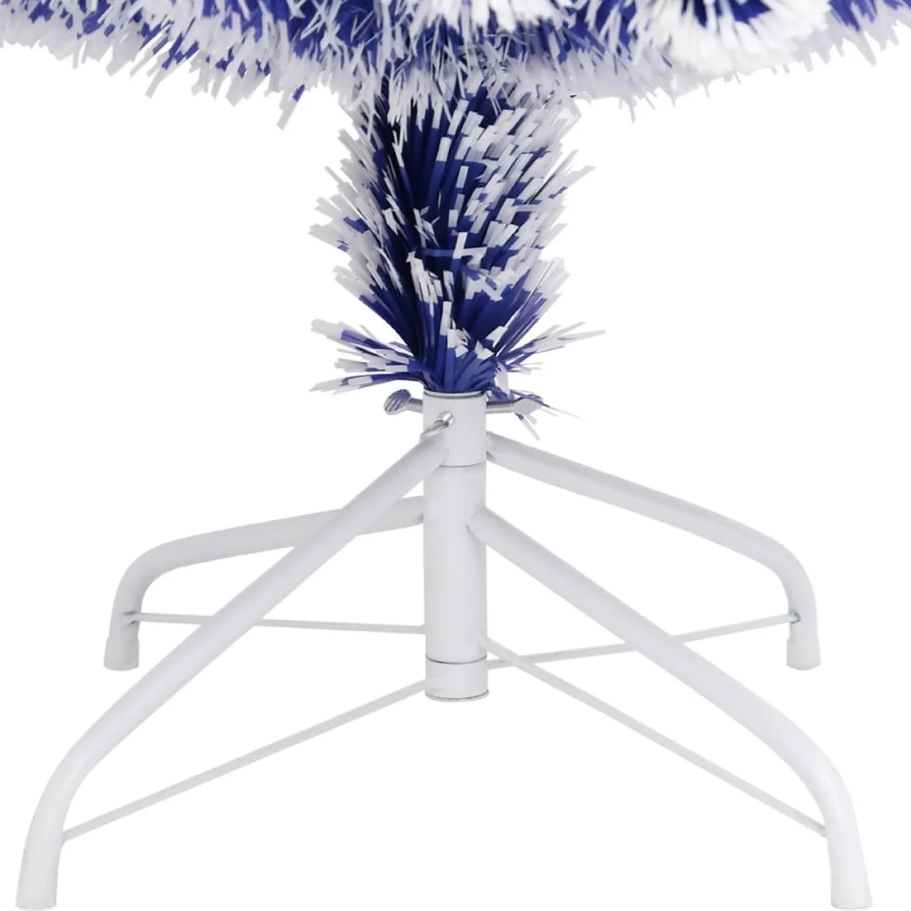 VidaLife Kunstkerstbomen^ Kunstkerstboom Met Led 150 Cm Glasvezel Wit En Blauw