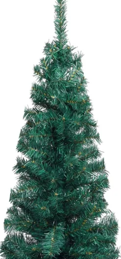 VidaLife Kunstkerstbomen^ Kunstkerstboom Met Led's En Standaard Smal 120 Cm Pvc Groen