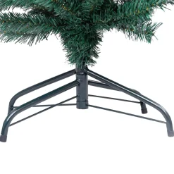 VidaLife Kunstkerstbomen^ Kunstkerstboom Met Standaard Smal 210 Cm Pvc Groen