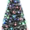 VidaLife Kunstkerstbomen^ Kunstkerstboom Met Standaard/Led 120 Cm Glasvezel