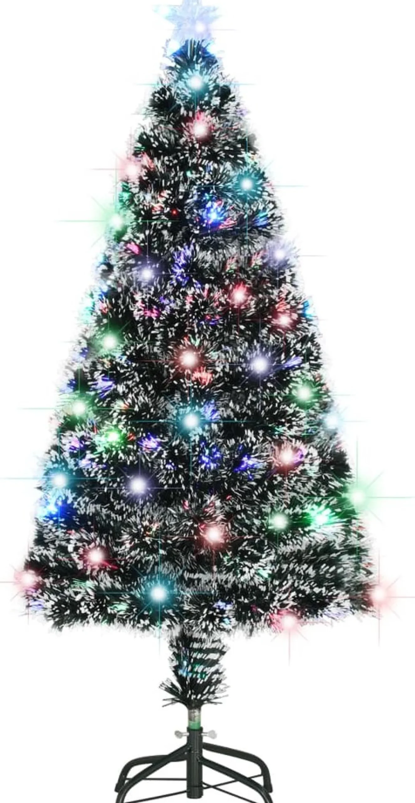 VidaLife Kunstkerstbomen^ Kunstkerstboom Met Standaard/Led 120 Cm Glasvezel