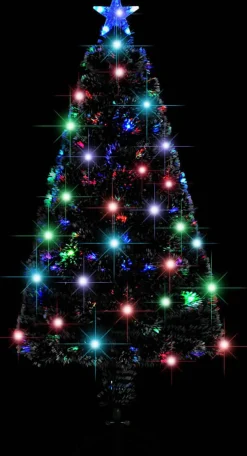 VidaLife Kunstkerstbomen^ Kunstkerstboom Met Standaard/Led 120 Cm Glasvezel