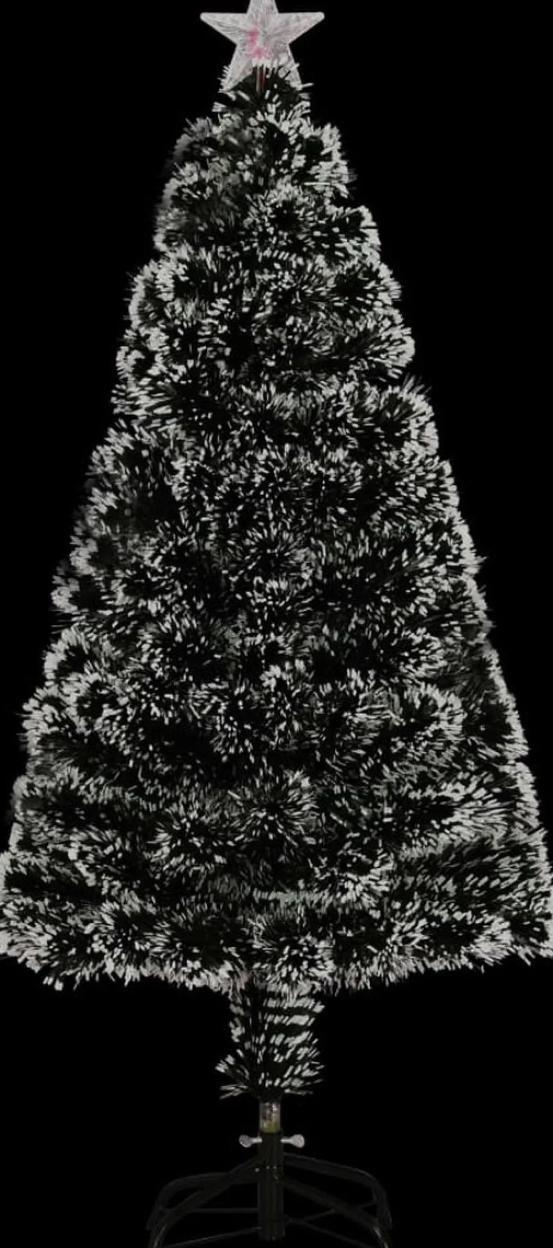 VidaLife Kunstkerstbomen^ Kunstkerstboom Met Standaard/Led 120 Cm Glasvezel