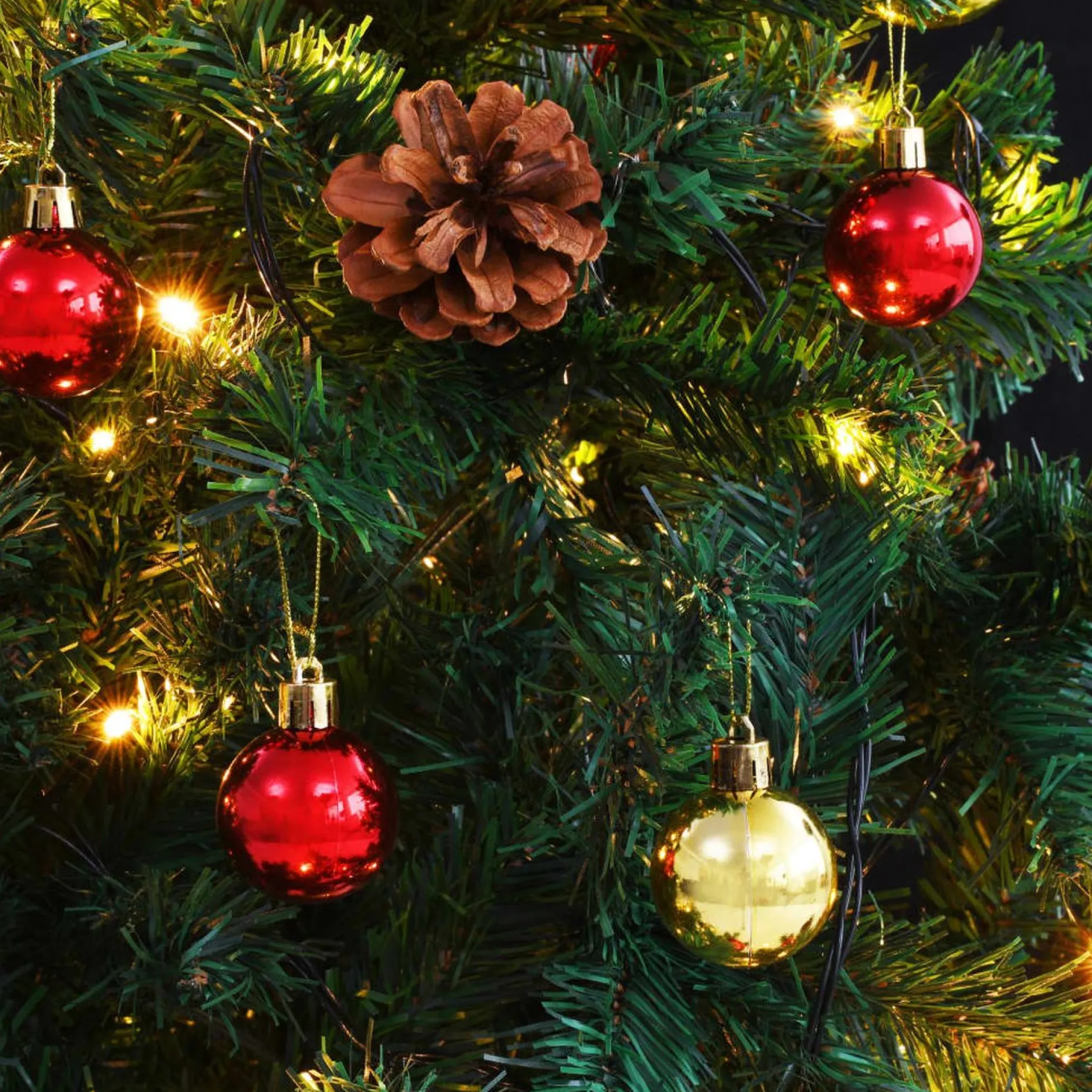 VidaLife Kunstkerstbomen^ Kunstkerstboom Met Kerstballen En Led's 150 Cm Groen