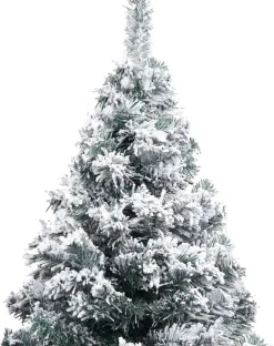 VidaLife Kunstkerstbomen^ Kunstkerstboom Met Led's En Sneeuwvlokken 120 Cm Groen