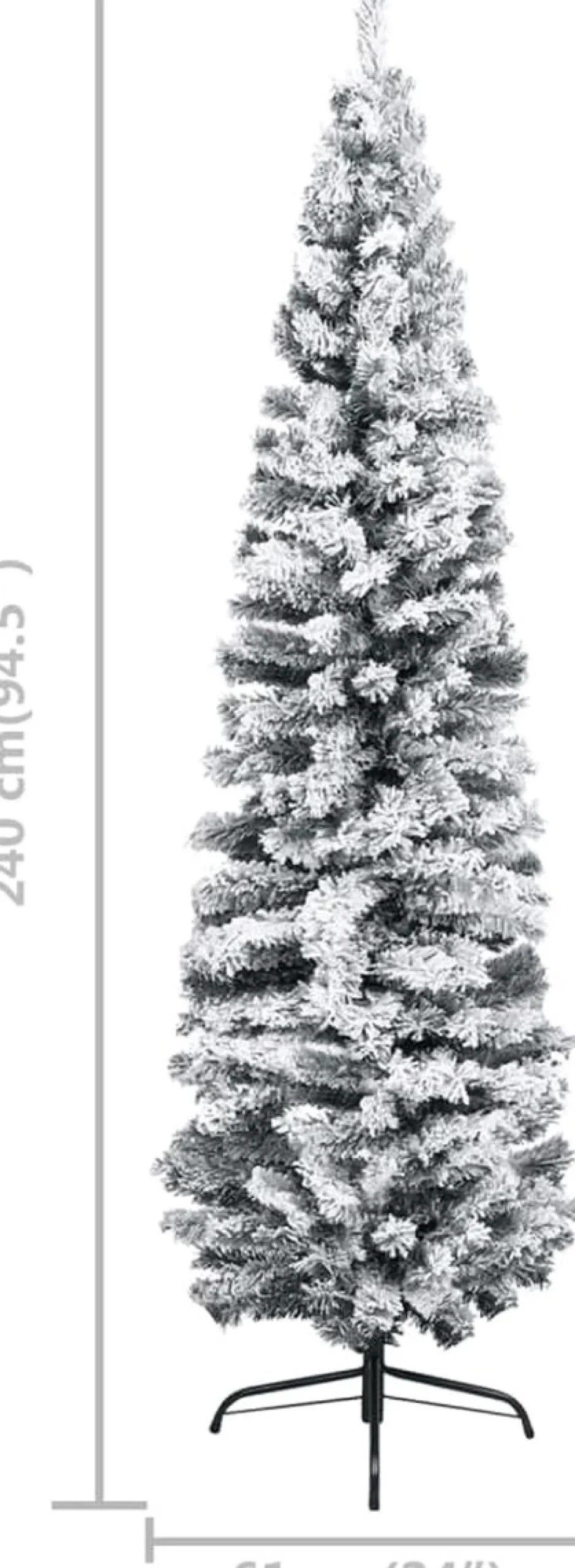 VidaLife Kunstkerstbomen^ Kunstkerstboom Met Led's En Kerstballen Smal 240 Cm Groen