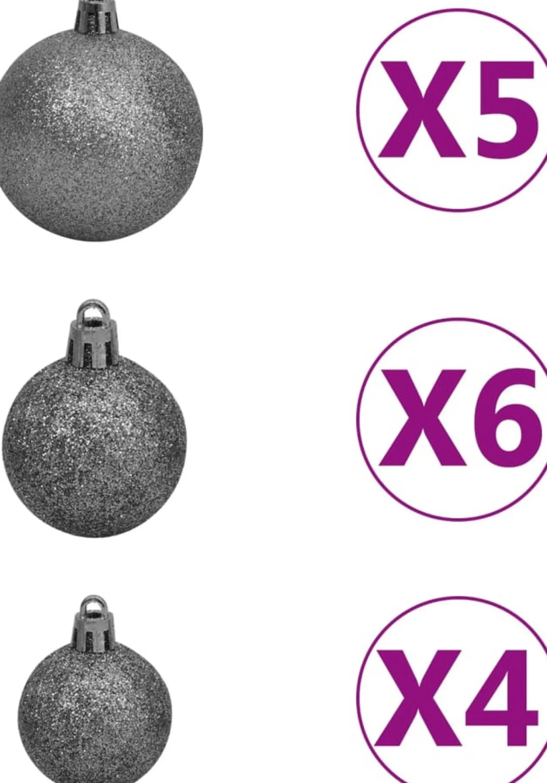 VidaLife Kunstkerstbomen^ Kunstkerstboom Met Led's En Kerstballen Smal 240 Cm Groen