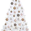 VidaLife Kunstkerstbomen^ Kunstkerstboom Met Led's En Kerstballen 150 Cm Pvc Wit