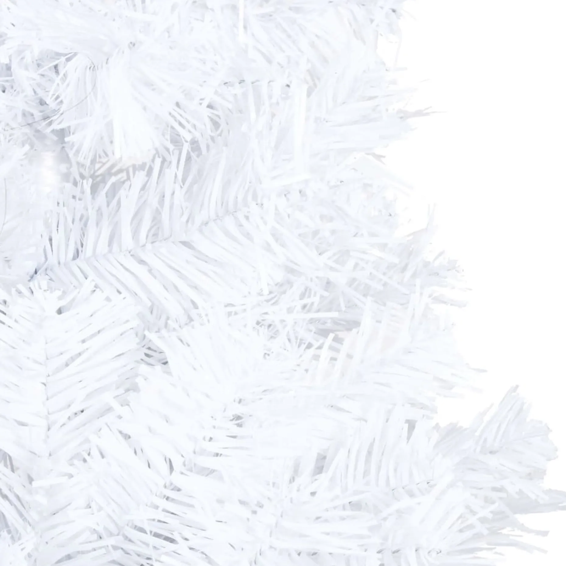 VidaLife Kunstkerstbomen^ Kunstkerstboom Met Led's En Kerstballen 150 Cm Pvc Wit