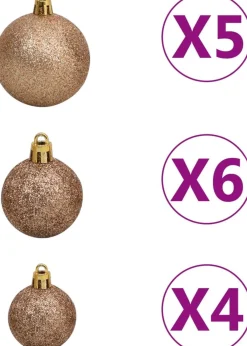 VidaLife Kunstkerstbomen^ Kunstkerstboom Met Led's En Kerstballen 150 Cm Pvc Wit