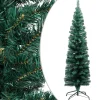 VidaLife Kunstkerstbomen^ Kunstkerstboom Met Standaard Smal 120 Cm Pvc Groen