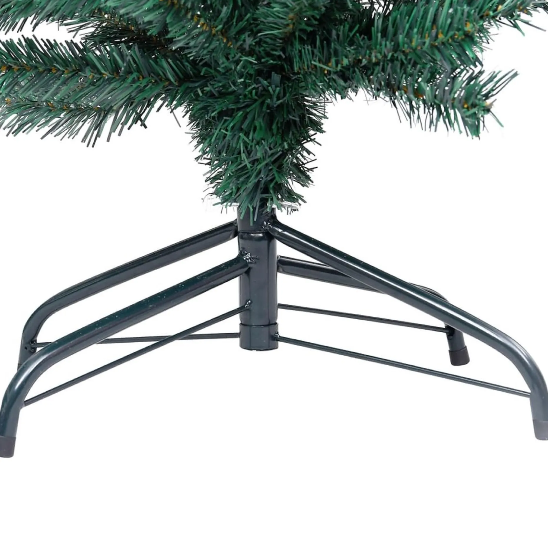 VidaLife Kunstkerstbomen^ Kunstkerstboom Met Standaard Smal 120 Cm Pvc Groen