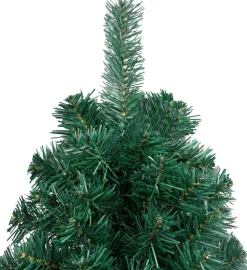 VidaLife Kunstkerstbomen^ Kunstkerstboom Met Standaard Half 240 Cm Pvc Groen