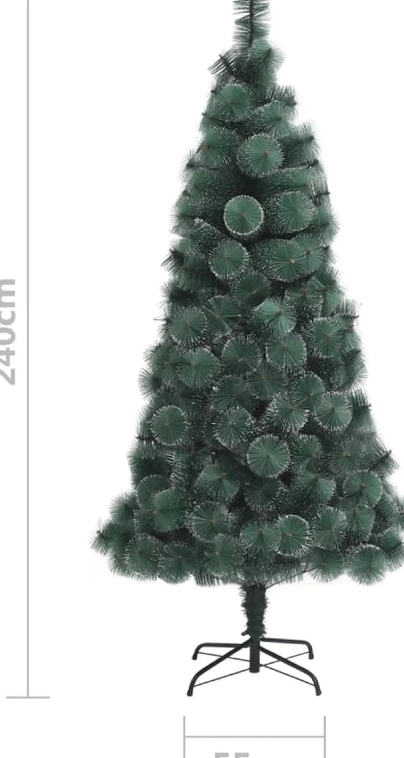 VidaLife Kunstkerstbomen^ Kunstkerstboom Met Led's En Standaard 240 Cm Pet Groen