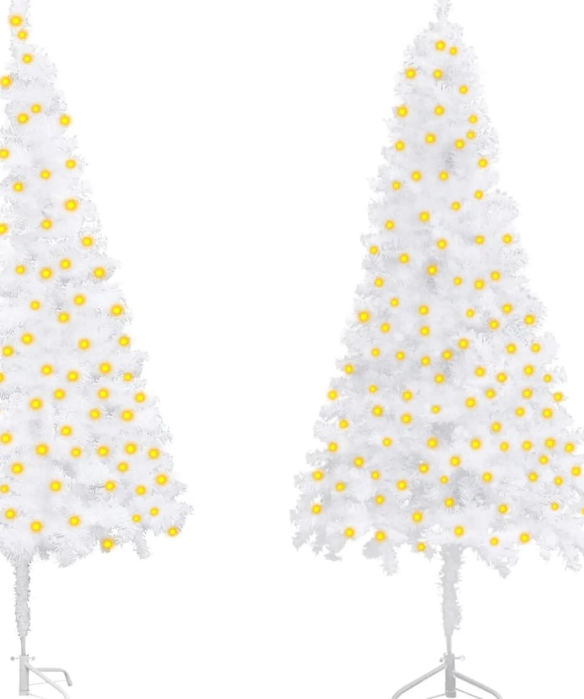 VidaLife Kunstkerstbomen^ Kunstkerstboom Met Led's Hoek 180 Cm Pvc Wit