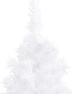 VidaLife Kunstkerstbomen^ Kunstkerstboom Met Led's Hoek 180 Cm Pvc Wit