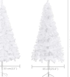 VidaLife Kunstkerstbomen^ Kunstkerstboom Met Led's Hoek 180 Cm Pvc Wit