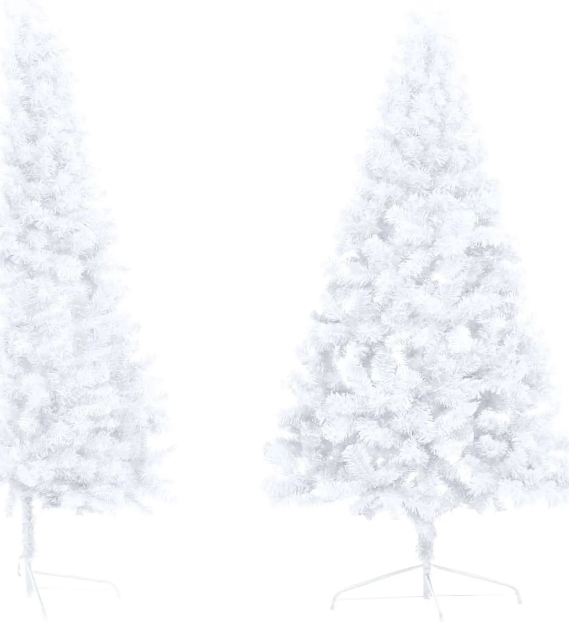 VidaLife Kunstkerstbomen^ Kunstkerstboom Met Led's En Standaard Half 180 Cm Pvc Wit