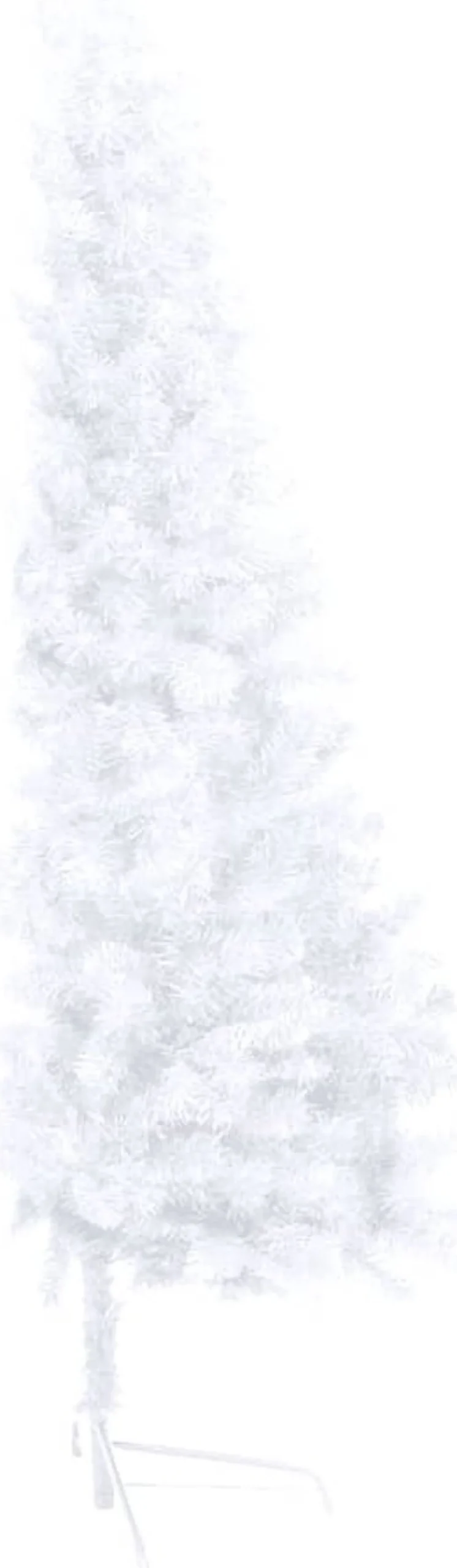 VidaLife Kunstkerstbomen^ Kunstkerstboom Met Led's En Standaard Half 180 Cm Pvc Wit