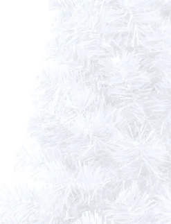 VidaLife Kunstkerstbomen^ Kunstkerstboom Met Led's En Standaard Half 180 Cm Pvc Wit