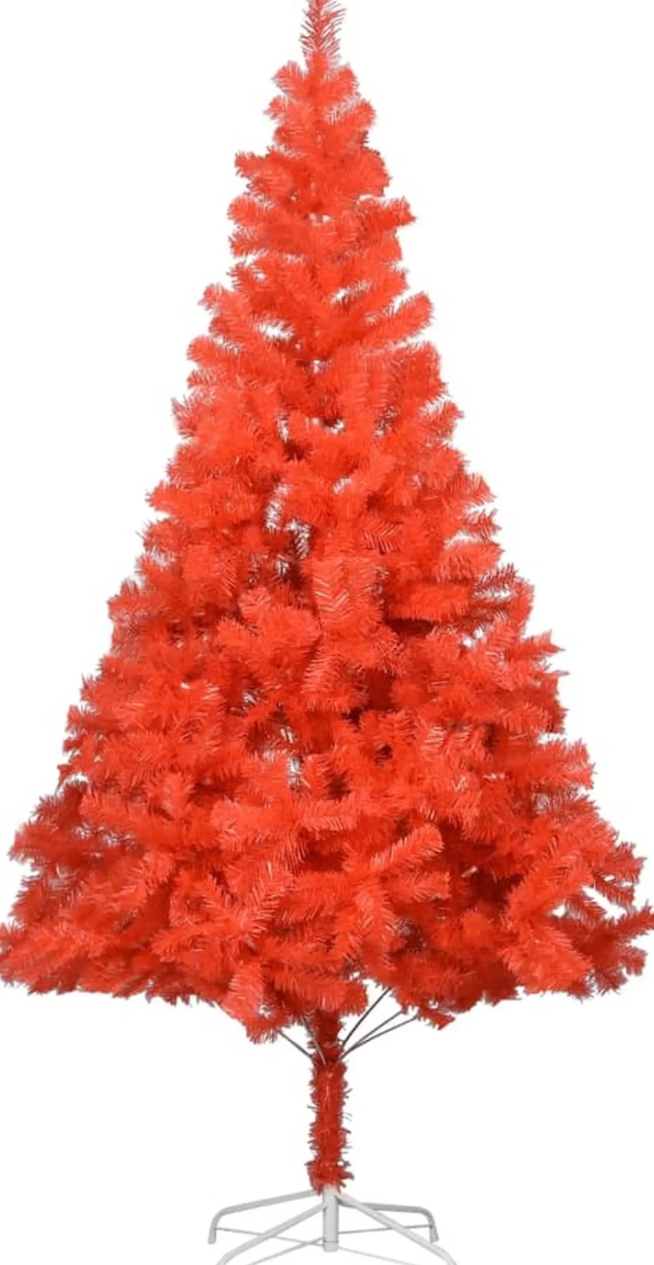 VidaLife Kunstkerstbomen^ Kunstkerstboom Met Led's En Standaard 210 Cm Pvc Rood